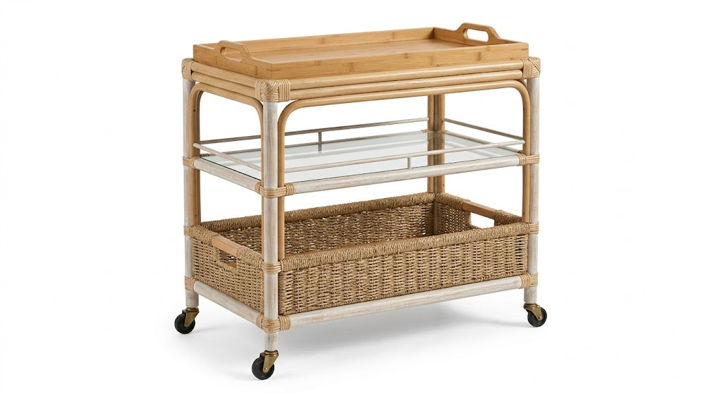 Mariner Cane Bar Cart